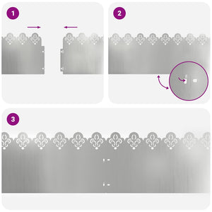 Gräskanter 20 pcs Silver 103 x 0,05 x 22 cm Galvaniserat Stål