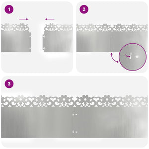 Gräskanter 20 pcs Silver 103 x 0,05 x 22 cm Galvaniserat Stål