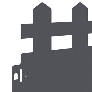 Gräskanter 10 pcs Antracit 103 x 0,05 x 22 cm Stål