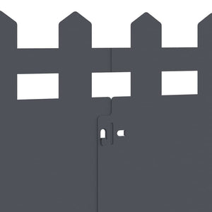 Gräskanter 20 pcs Antracit 103 x 0,05 x 22 cm Stål