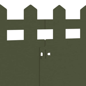 Gräskanter 20 pcs Olivgrön 103 x 0,05 x 22 cm Stål