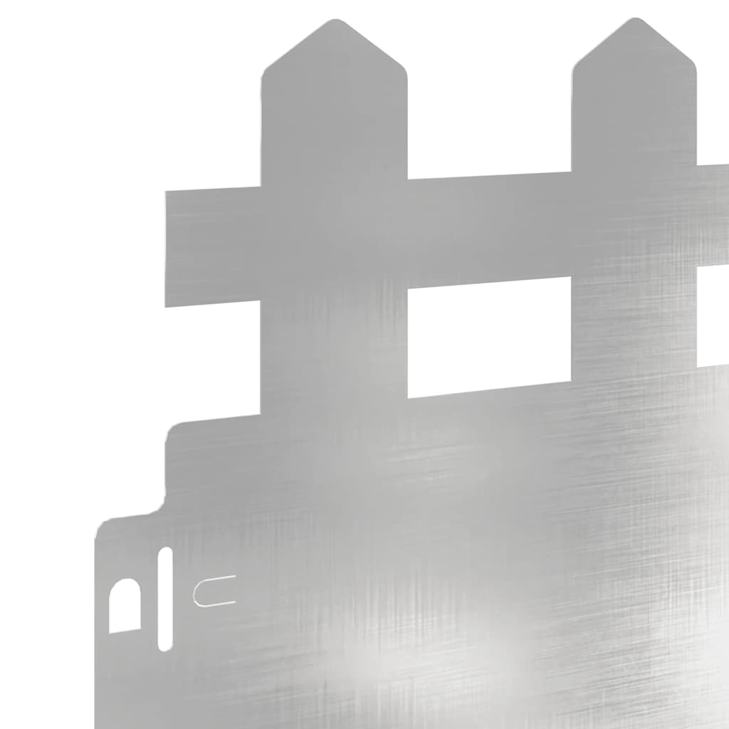 Gräskanter 20 pcs Silver 103 x 0,05 x 22 cm Rostfritt stål