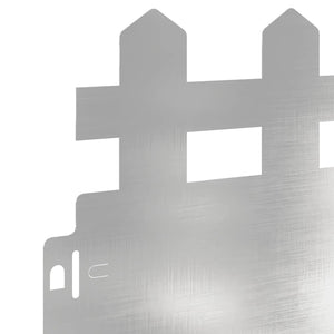 Gräskanter 20 pcs Silver 103 x 0,05 x 22 cm Rostfritt stål