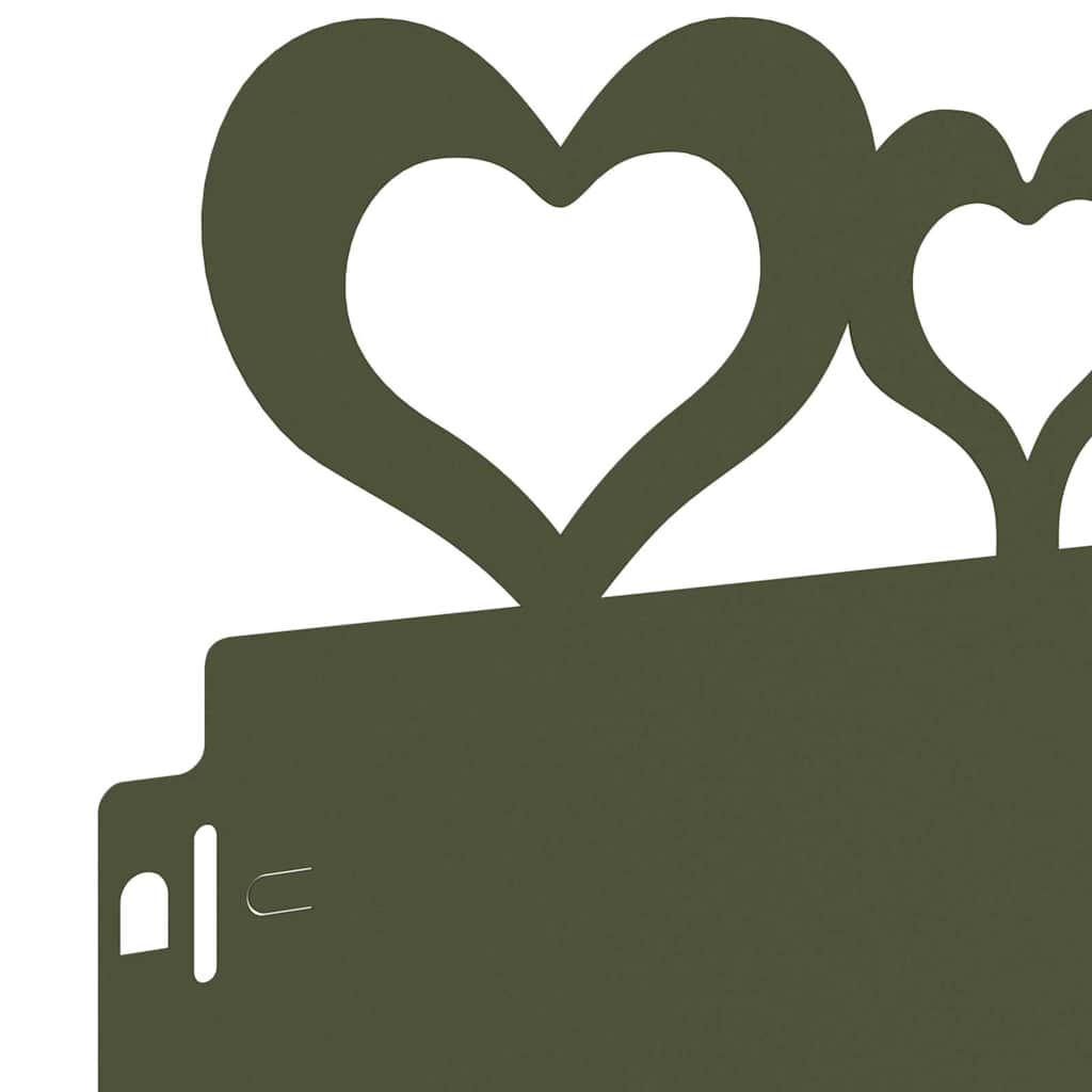 Gräskanter 30 pcs Olivgrön 103 x 0,05 x 22 cm Stål