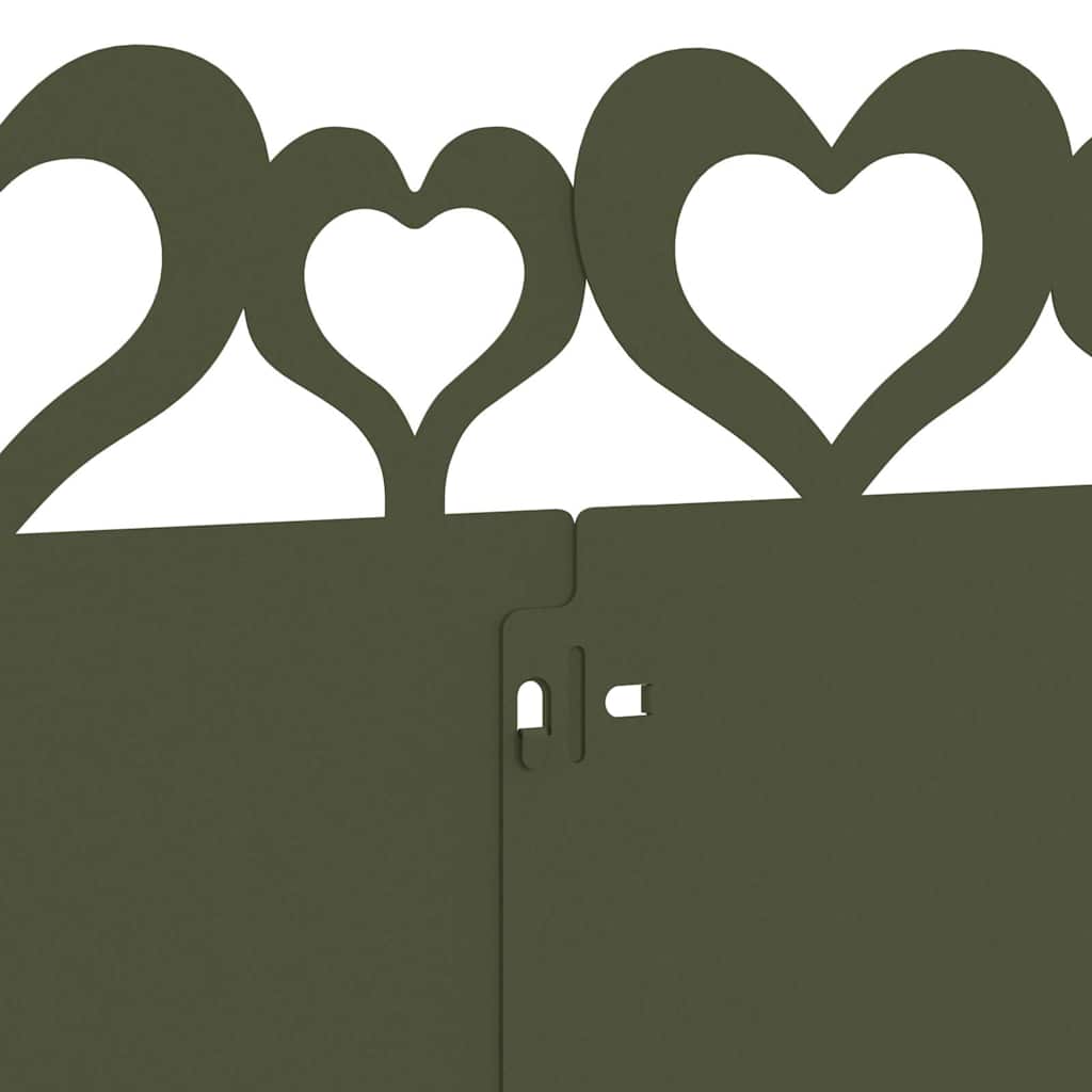 Gräskanter 30 pcs Olivgrön 103 x 0,05 x 22 cm Stål