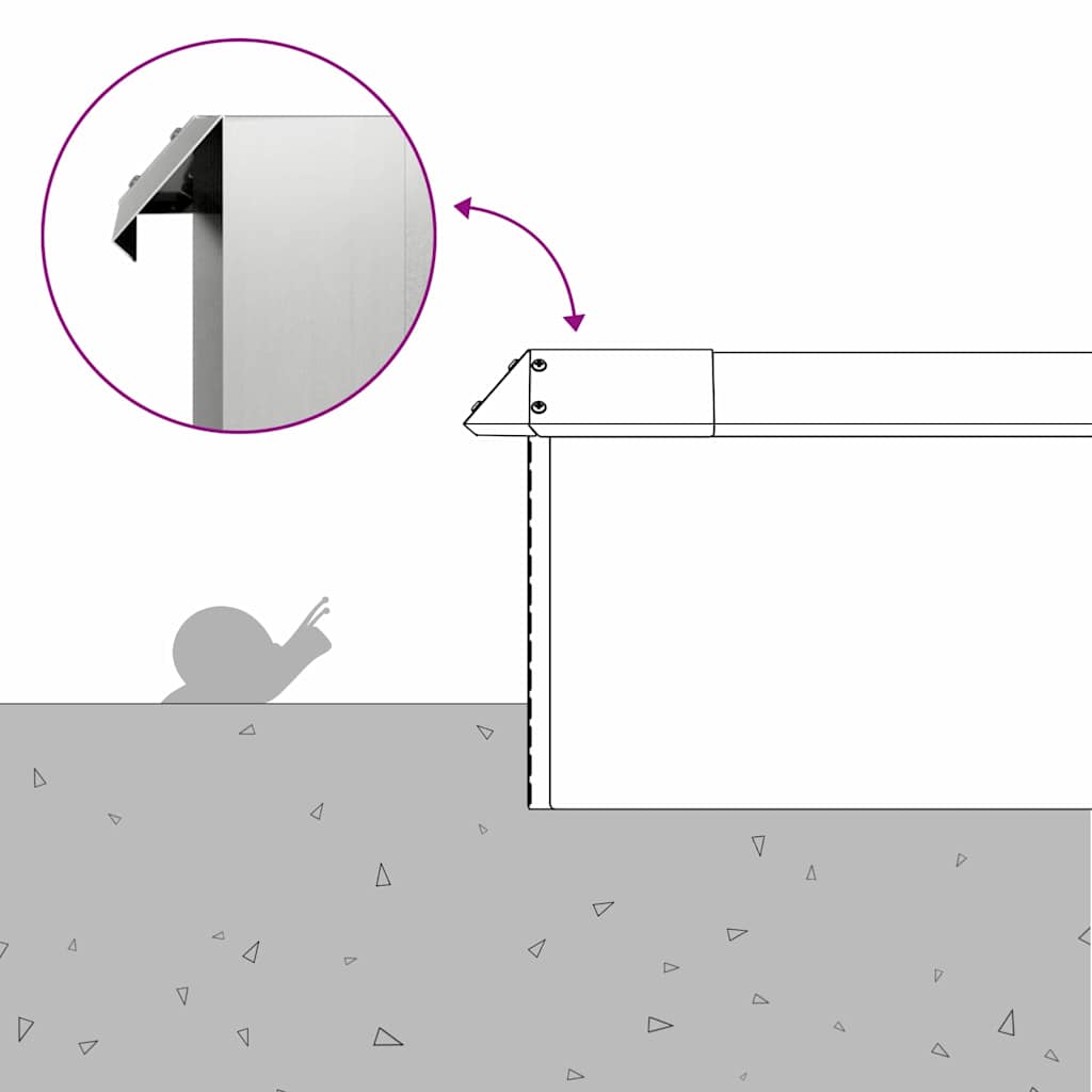 Snigelfence 16 pcs Silver 50 x 3,5 x 25 cm Galvaniserat Stål