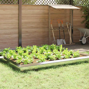 Snigelfence 16 pcs Silver 100 x 3,5 x 25 cm Rostfritt stål