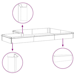Snigelfence 16 pcs Silver 100 x 3,5 x 25 cm Rostfritt stål