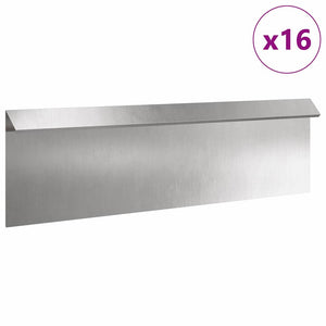 Snigelfence 16 pcs Silver 100 x 3,5 x 25 cm Rostfritt stål
