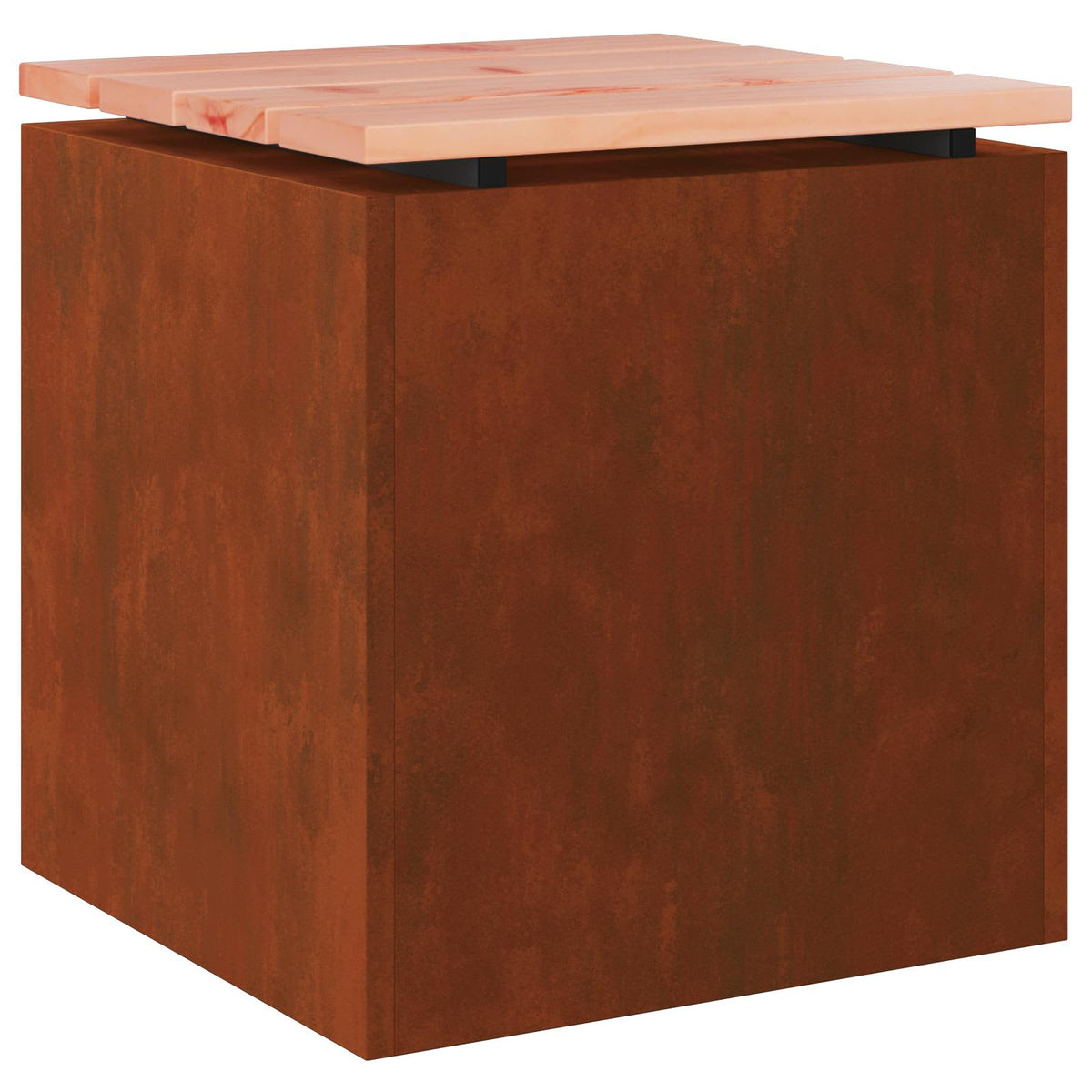 Trädgårdsbänk 1 -Seater 40 x 40 x 43 cm cortenstål Rostig