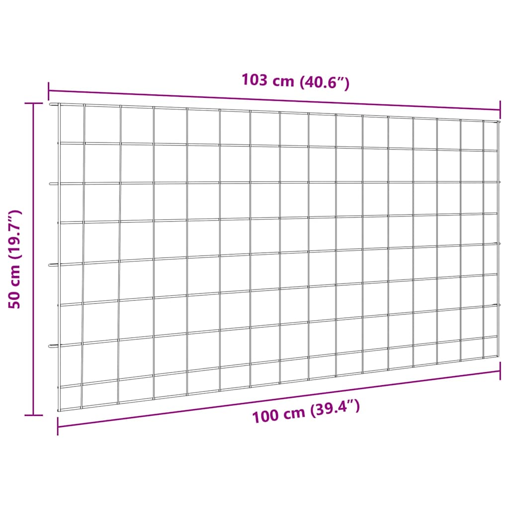 Dammskydd Set 5 pcs Grön 100 x 50 cm Stål