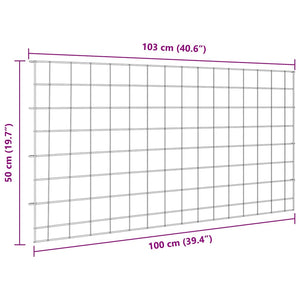 Dammskydd Set 5 pcs Grön 100 x 50 cm Stål
