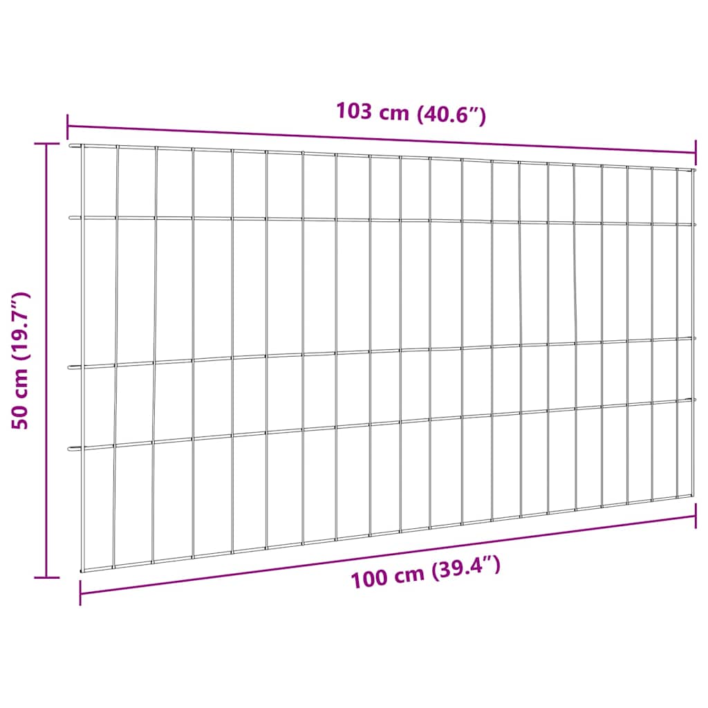 Dammskydd Set 5 pcs Grön 100 x 50 cm Stål