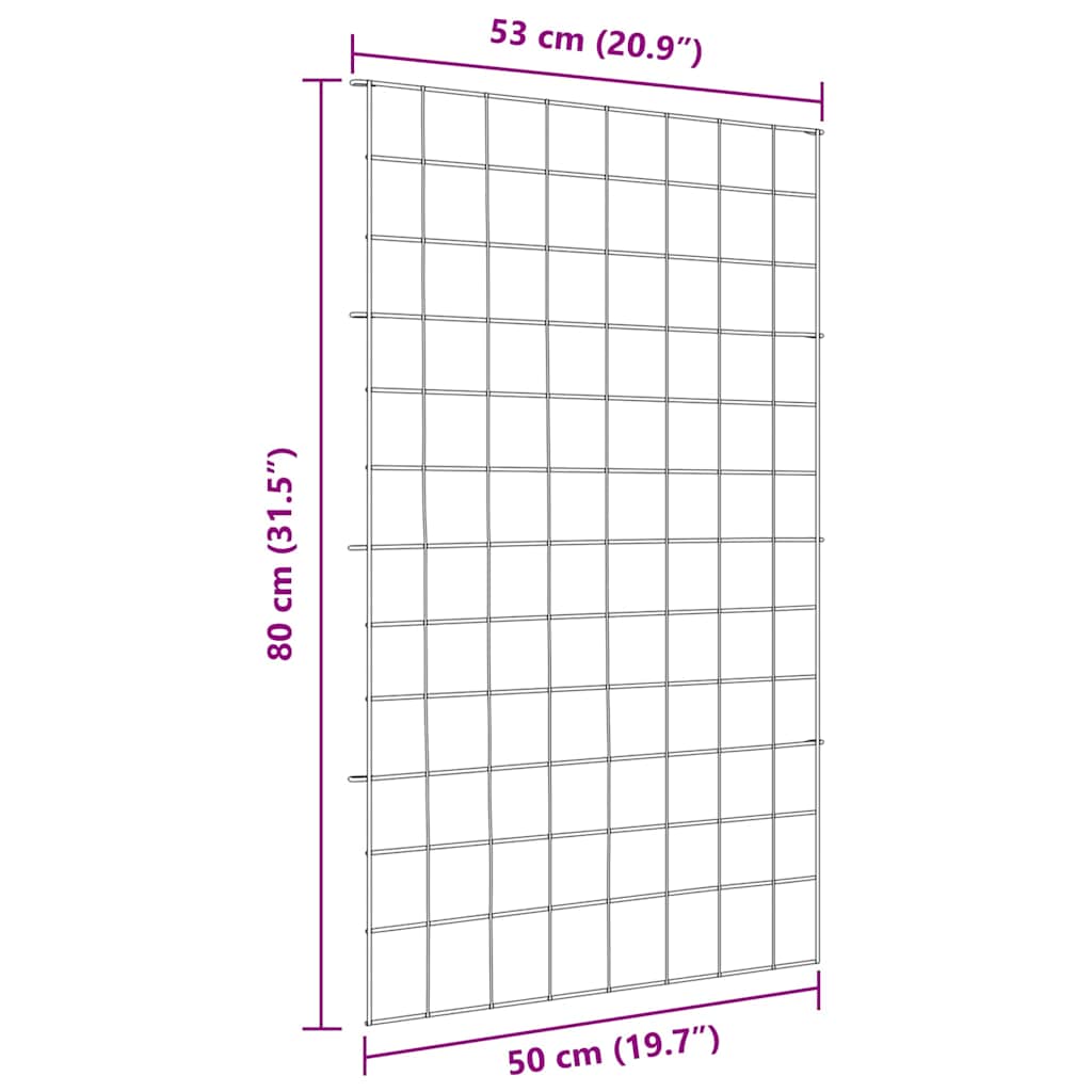 Dammskydd Set 8 pcs Grön 50 x 80 cm Stål