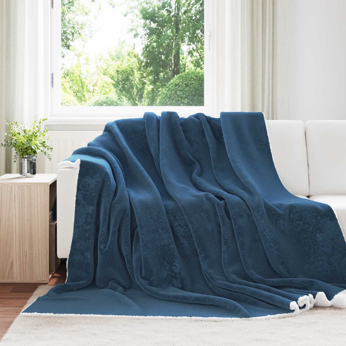 Filt Mörkblå 220 x 240 cm 2.67 kg Fleece