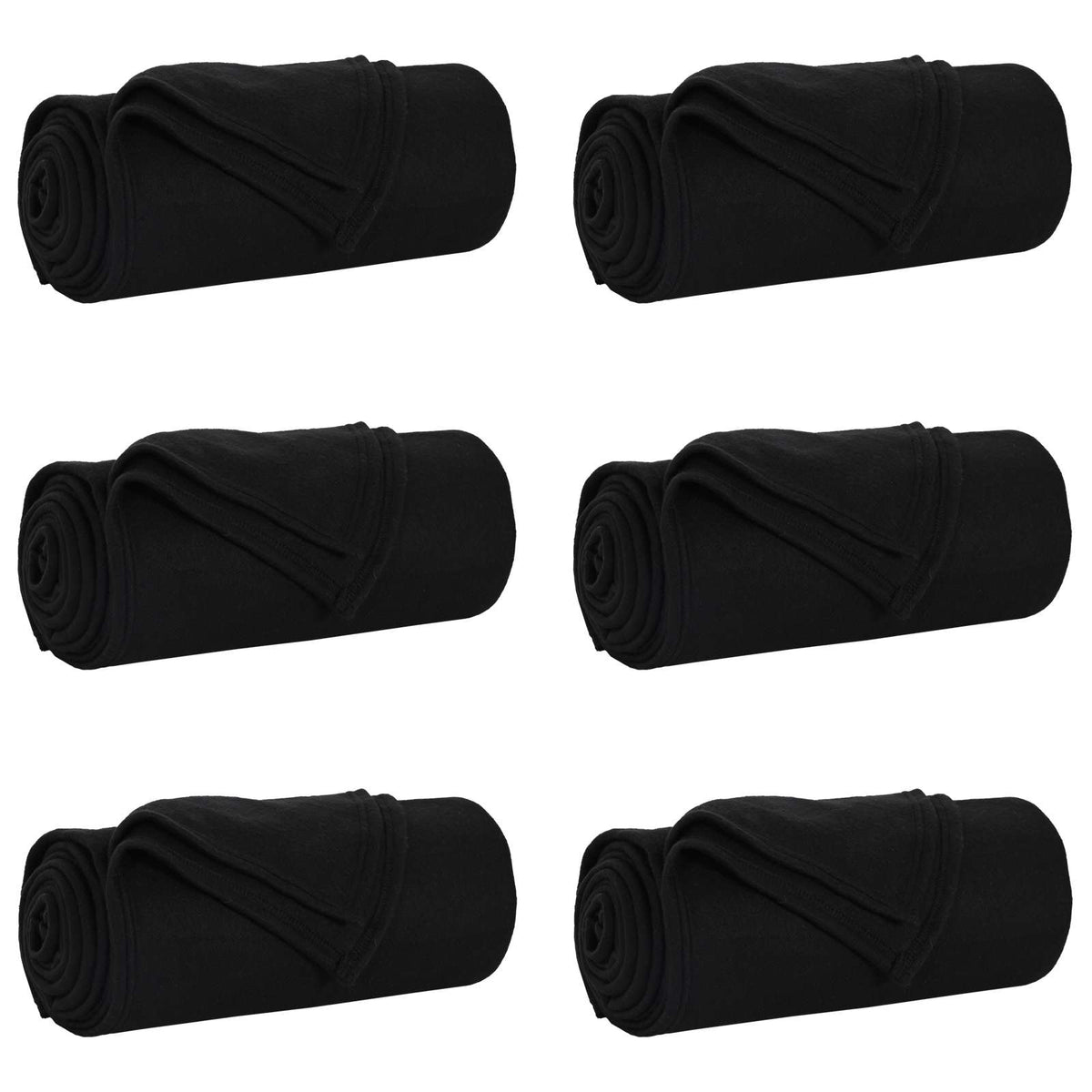 Filtar 6 st Svart 270 x 240 cm 5.08 kg Fleece