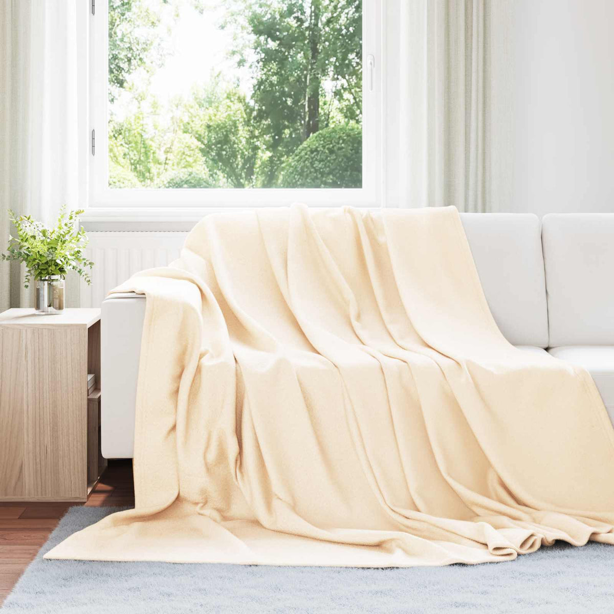 Filtar 6 st Gräddvit 270 x 240 cm 5.44 kg Fleece