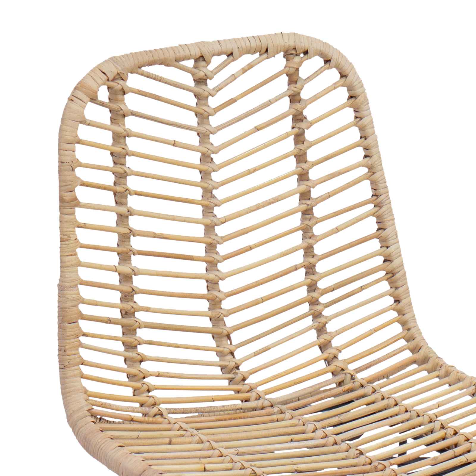 Barstol 2 pcs Naturfärg 44,5 x 53 x 111 cm Rattan och Järn