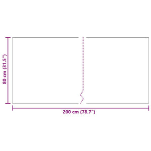 Matta-runner Ljusgrå 80 x 200 cm tyg