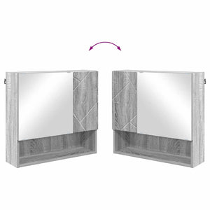 Badrumsmöbelset 2 pcs Grå Sonoma Konstruerat trä & Metall