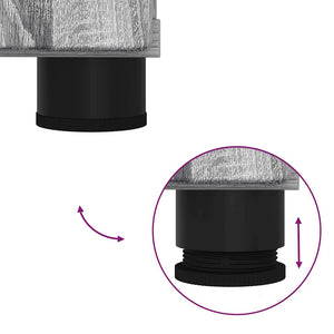 Badrumsmöbelset 2 pcs Grå Sonoma Konstruerat trä & Metall