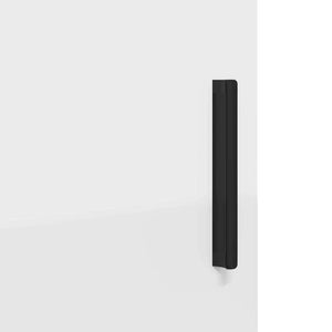 Badrumsmöbelset med låda 3 pcs Vit Konstruerat trä & Metall