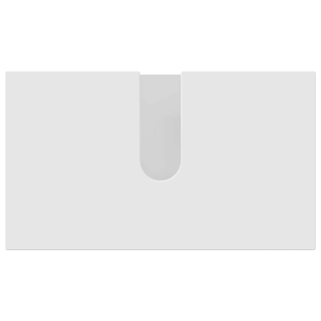 Badrumsmöbelset med låda 3 pcs Vit Konstruerat trä & Metall