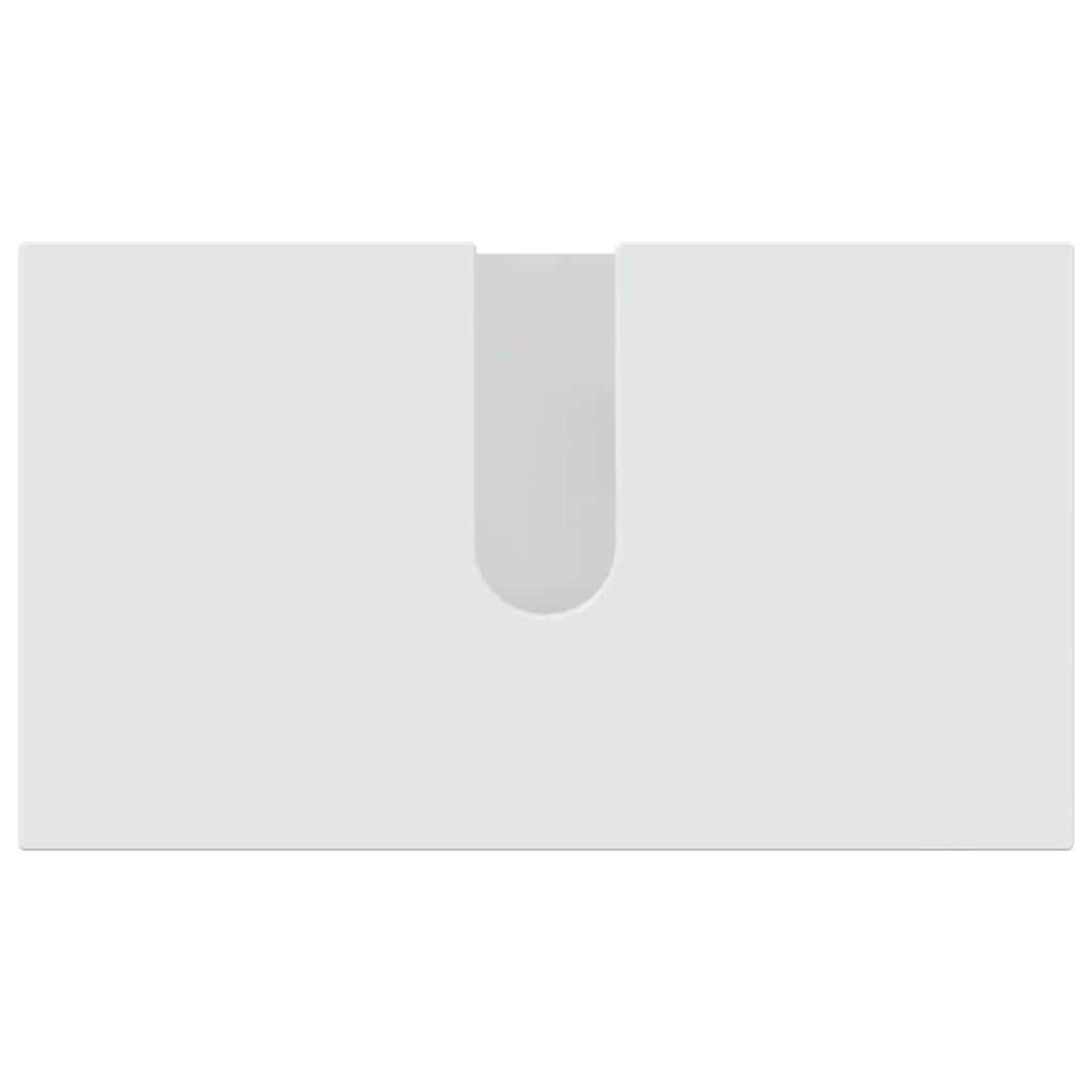 Badrumsmöbelset 3 pcs Högblanka vita Konstruerat trä & Metall