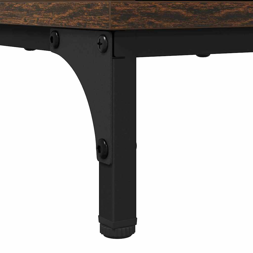 Badrumsmöbelset 2 pcs Rökt ek Konstruktions trä och metall