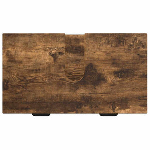 Badrumsmöbelset 2 pcs Rökt ek Konstruktions trä och metall