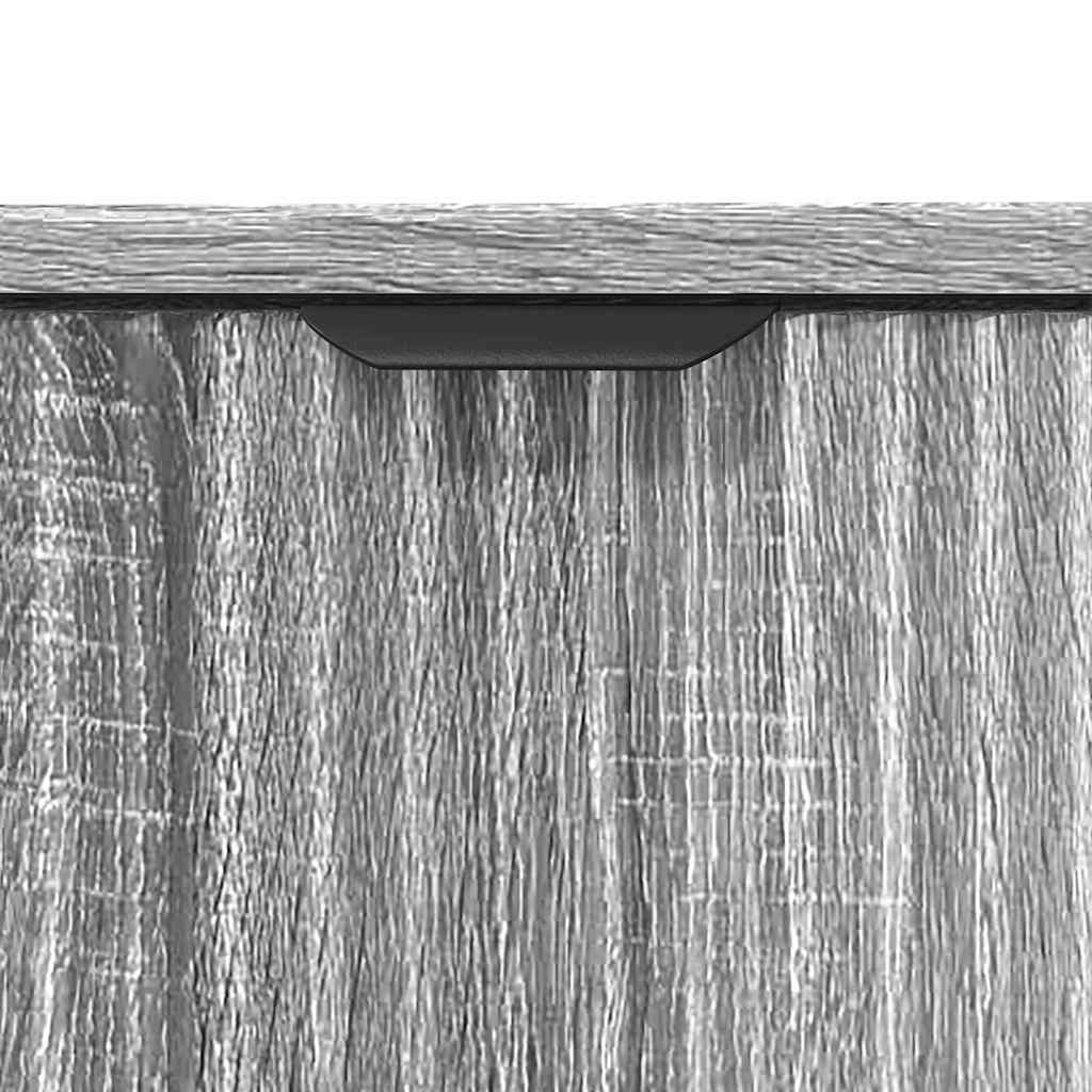 Badrumsmöbelset med låda 3 pcs Grå sonoma Konstruerat trä