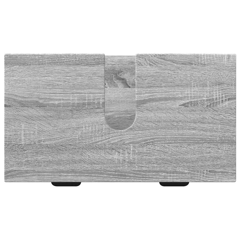 Badrumsmöbelset med låda 3 pcs Grå sonoma Konstruerat trä