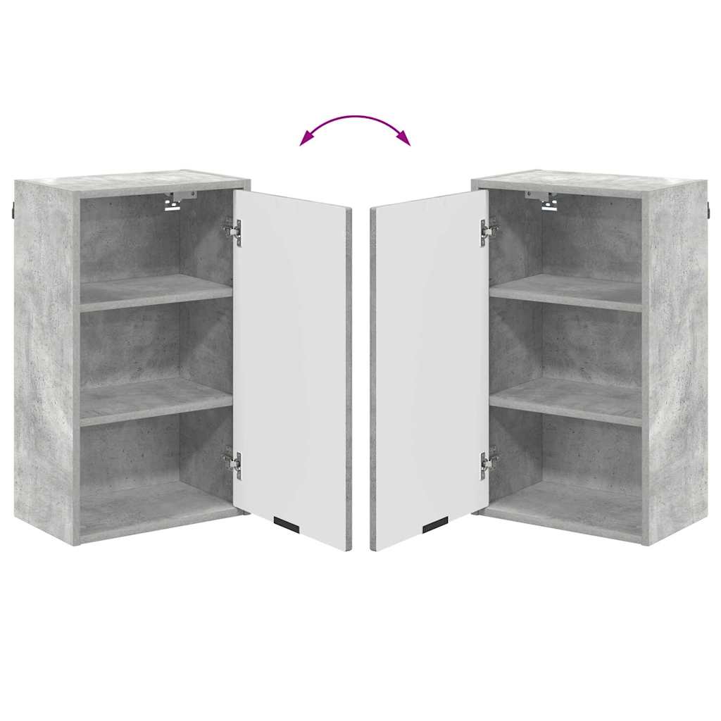 Badrumsmöbelset med låda Betonggrå Ingenjörsträ, Metall