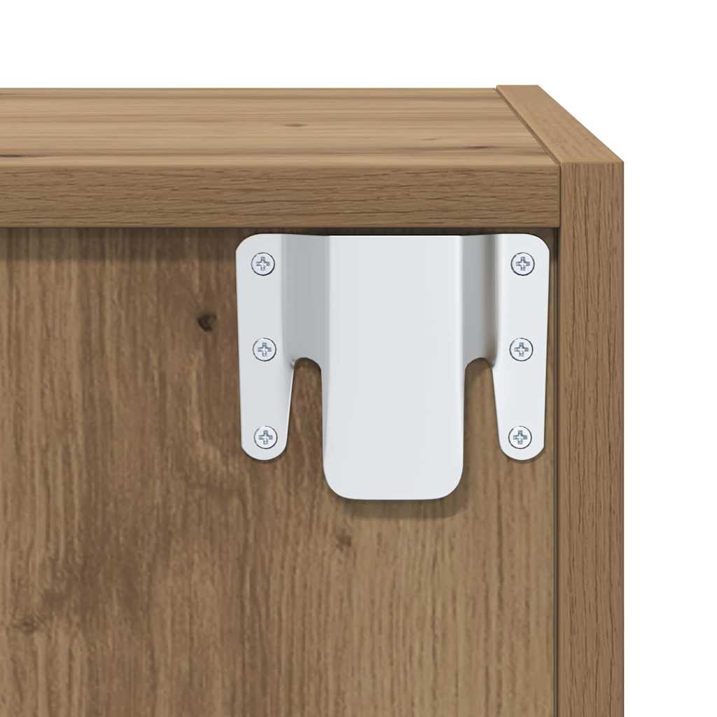 TV-bänkset Väggmonterad 3 pcs Artisan Ek Konstruerat trä