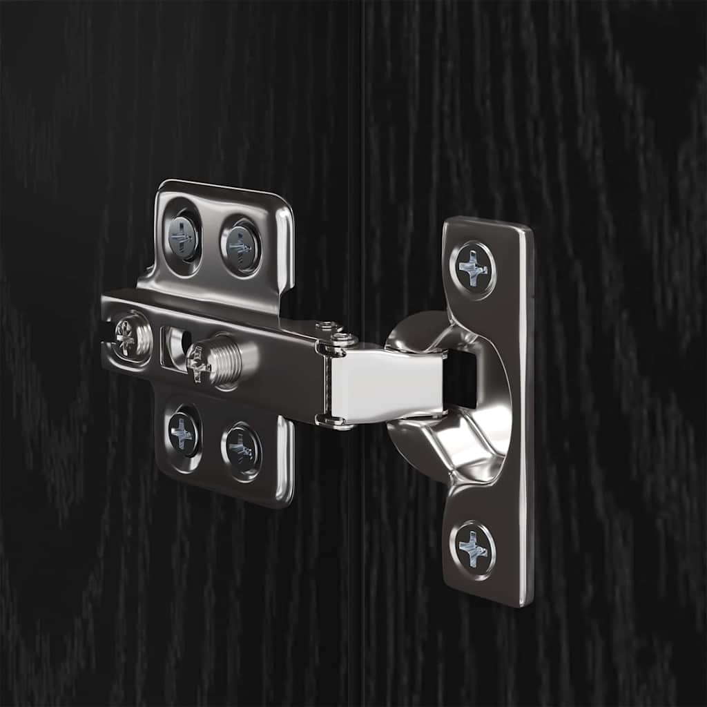 TV-bänkset 7 pcs Svart Ek 30,5 x 30 x 60 cm Konstruerat trä