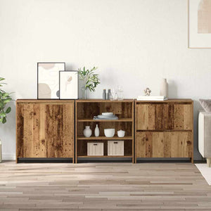Sideboard 3 pcs Gammalt trä 70 x 41 x 75 cm Konstruerat trä