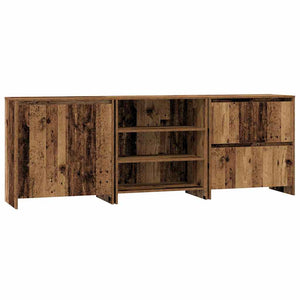 Sideboard 3 pcs Gammalt trä 70 x 41 x 75 cm Konstruerat trä