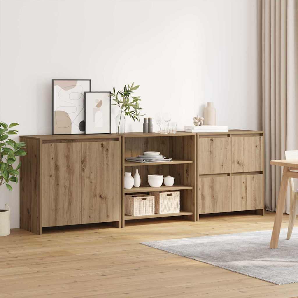 Sideboard 3 pcs Artisan Ek 70 x 41 x 75 cm Konstruerat trä