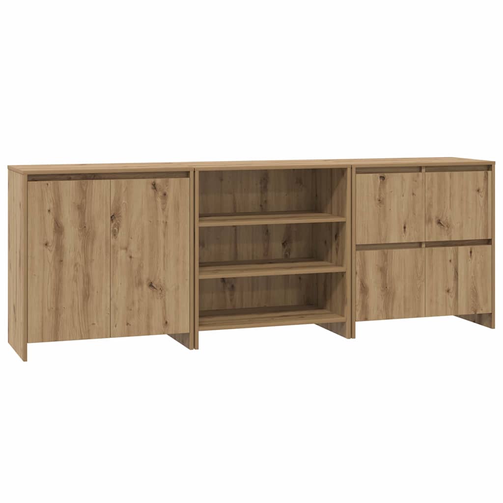 Sideboard 3 pcs Artisan Ek 70 x 41 x 75 cm Konstruerat trä