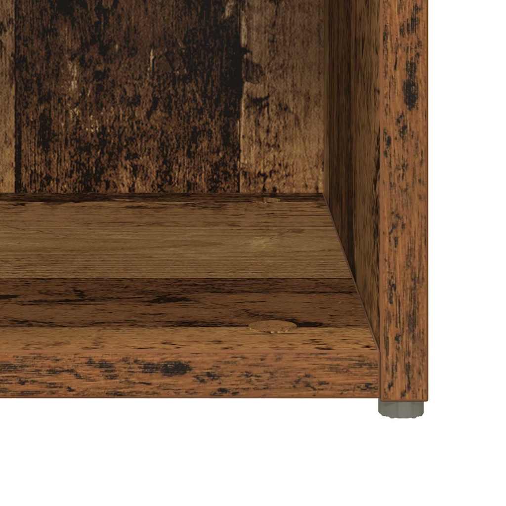 TV-bänkset Väggmonterad 6 pcs Gammalt trä Konstruerat trä