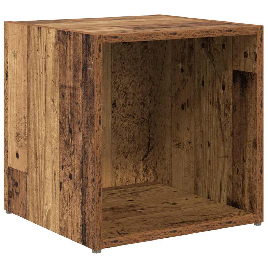 TV-bänkset Väggmonterad 6 pcs Gammalt trä Konstruerat trä