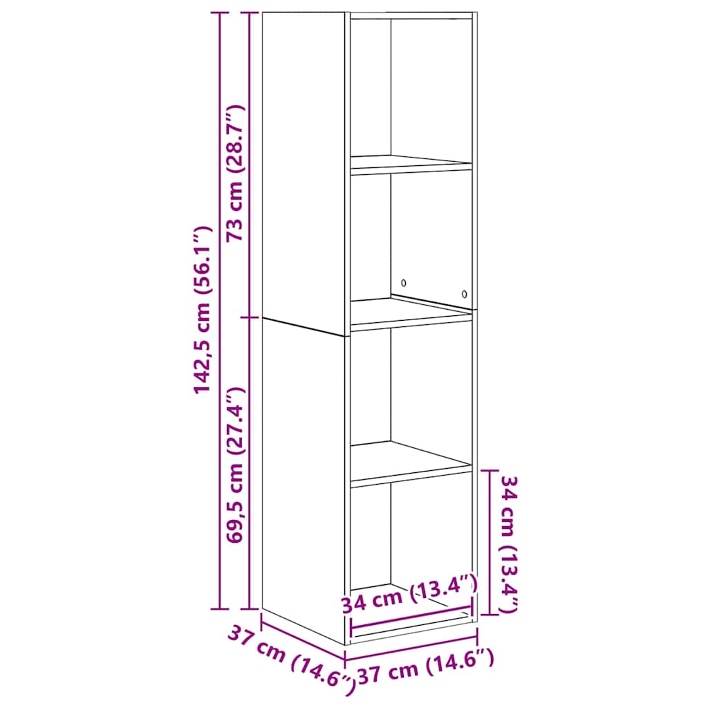 TV-bänkset Väggmonterad 2 pcs Artisan Ek Konstruerat trä