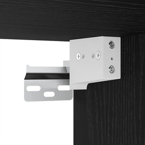 Vägg TV Skåp Väggmonterad 2 pcs Svart Ek Konstruerat trä