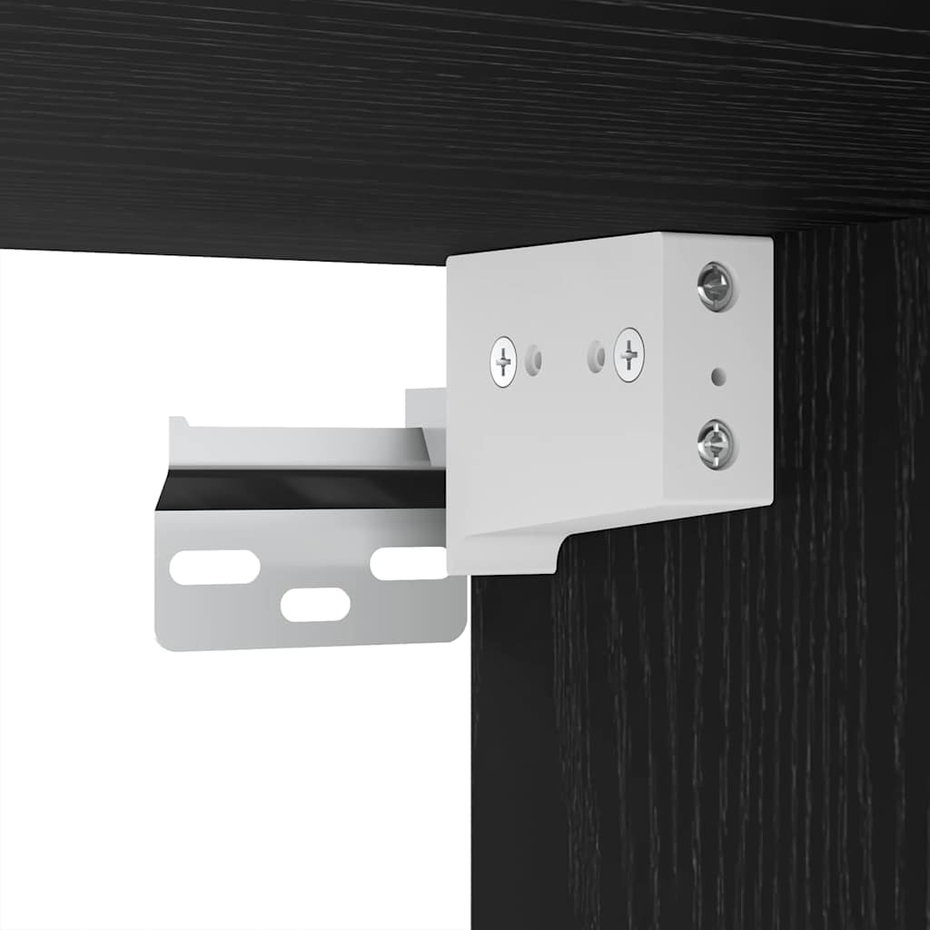 TV-bänkset 8 pcs Svart ek 80 x 30 x 30.5 cm Konstruerat trä