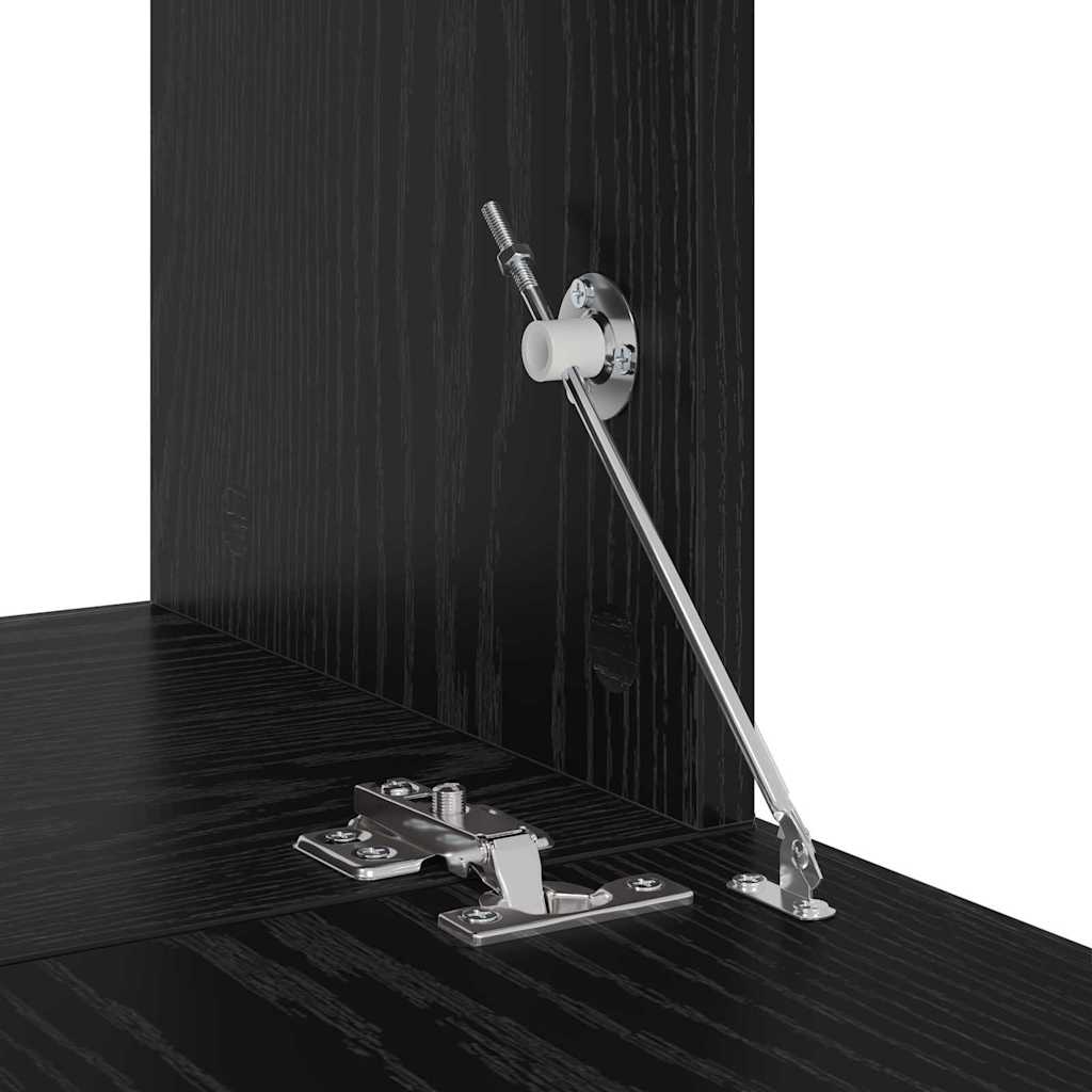 TV-bänkset 8 pcs Svart ek 80 x 30 x 30.5 cm Konstruerat trä