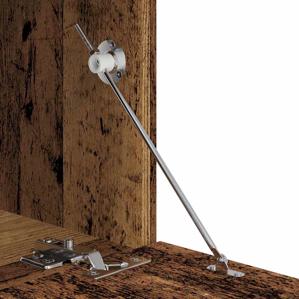 TV-bänkset Väggmonterad 4 pcs Gammalt trä Konstruerat trä