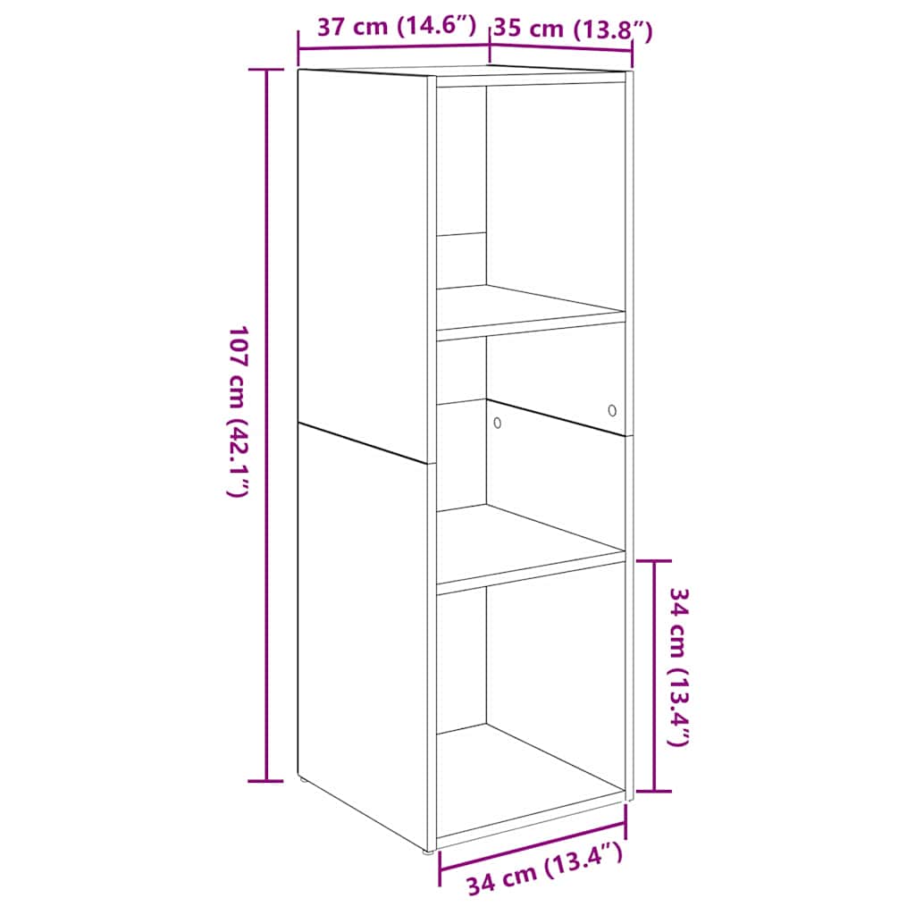 TV-bänkset 4 pcs Gammalt trä 37 x 35 x 107,5 cm Konstruerat trä