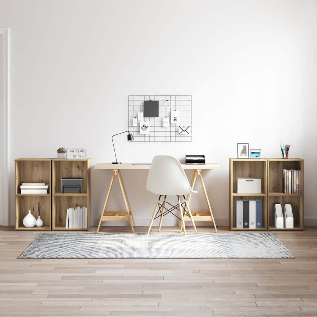 TV-bänkset 4 pcs Artisan Ek 37 x 37 x 72 cm Konstruerat trä