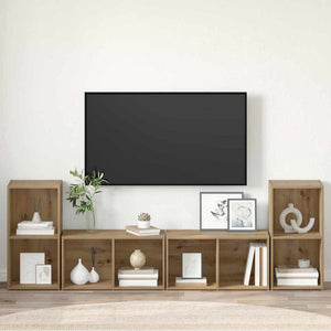 TV-bänkset 4 pcs Artisan Ek 37 x 37 x 72 cm Konstruerat trä