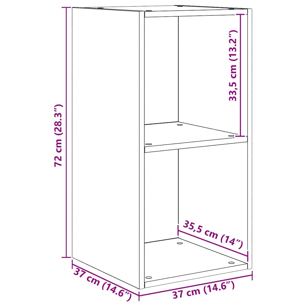 TV-bänkset 4 pcs Artisan Ek 37 x 37 x 72 cm Konstruerat trä